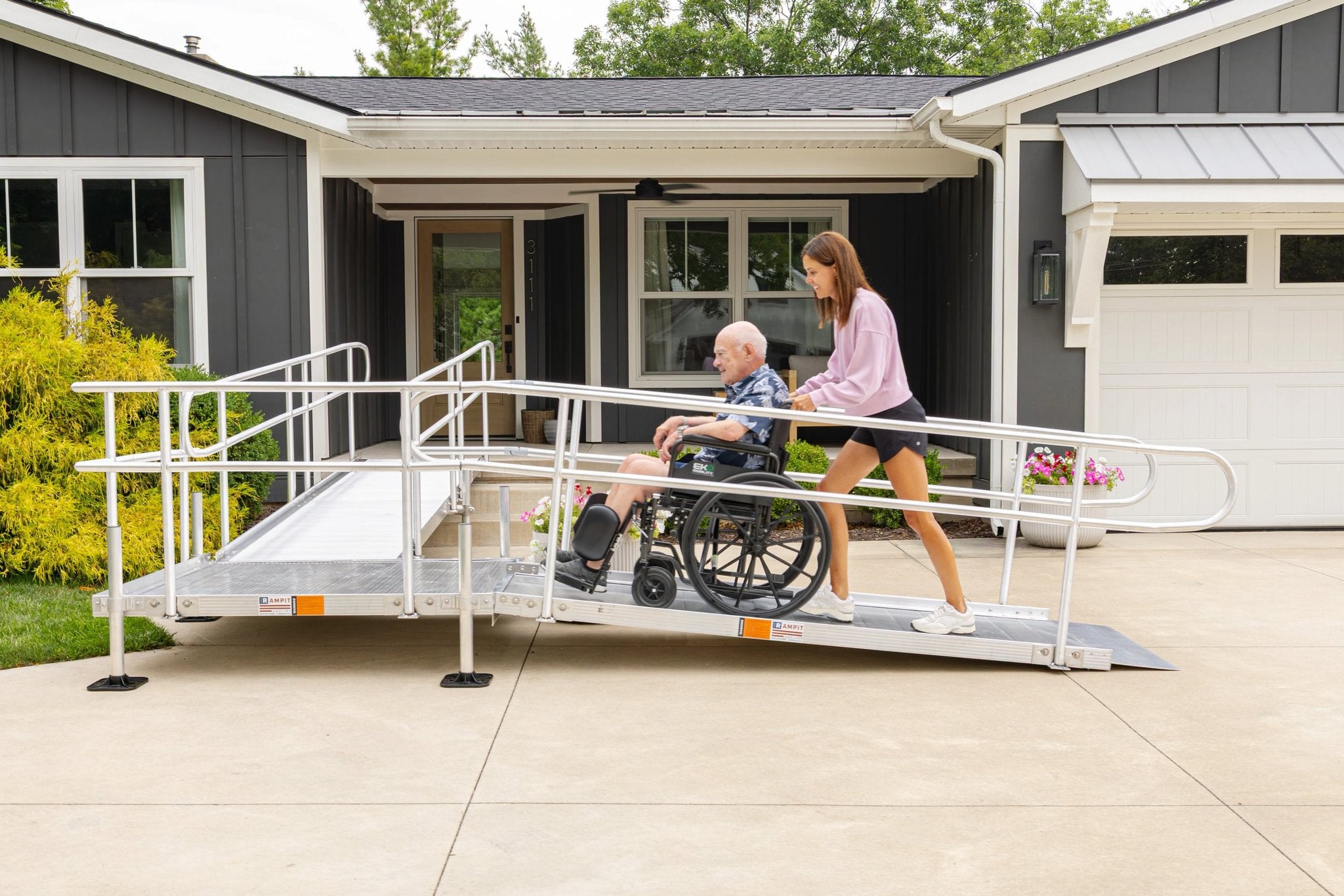 Rampit Modular Aluminum Wheelchair Ramp System - 36" Wide | Independence Series